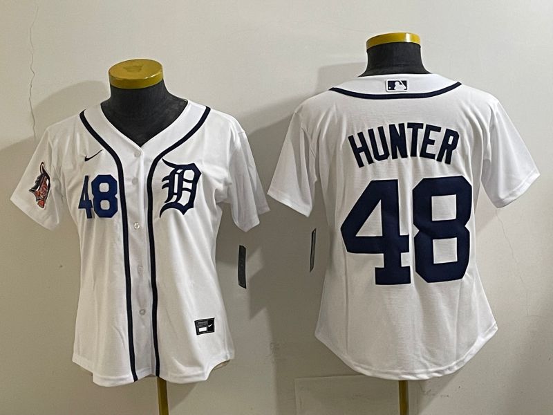 Youth 2025 Detroit Tigers #48 Hunter White Game Nike MLB Jersey style 2->youth mlb jersey->Youth Jersey